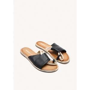 NEW GIOSEPPO women's whately flat leather sandals in black